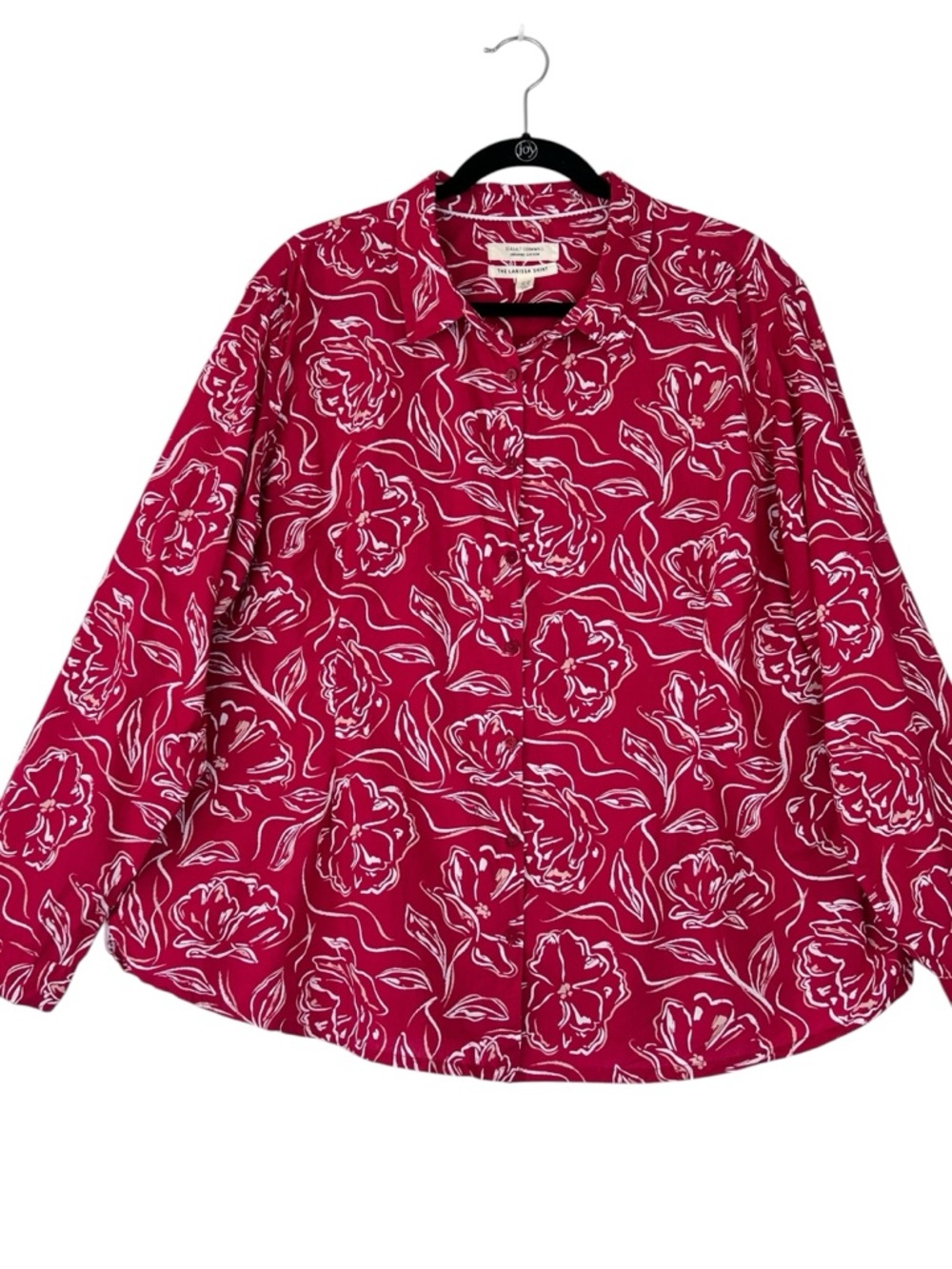 Seasalt Cornwall Women's The Larrissa Button Up Shirt Sz 18 Red Floral
